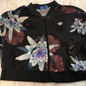 Floral adidas jacket
